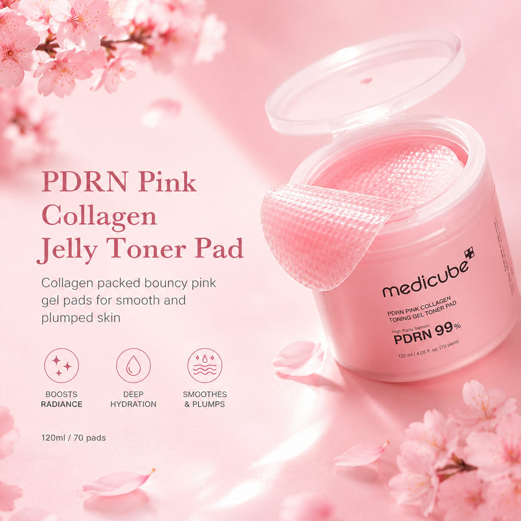 Medicube PDRN Pink Collagen Toning Gel Toner Pads (70 pads)
